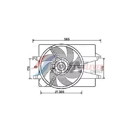 Ventilátor chladenia motora AVA QUALITY COOLING FD7551