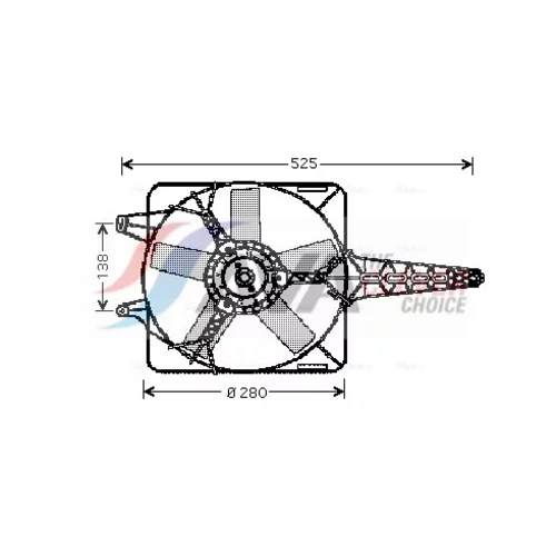 Ventilátor chladenia motora AVA QUALITY COOLING FT7501