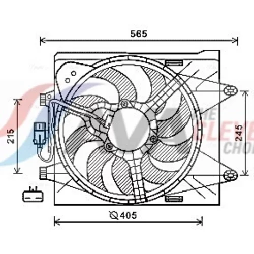 Ventilátor chladenia motora AVA QUALITY COOLING FT7604