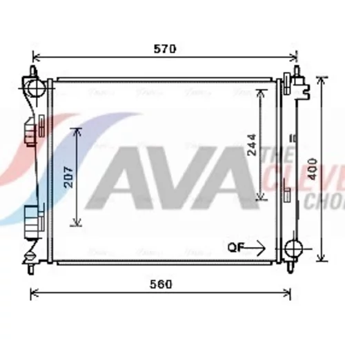 Chladič motora AVA QUALITY COOLING HY2274