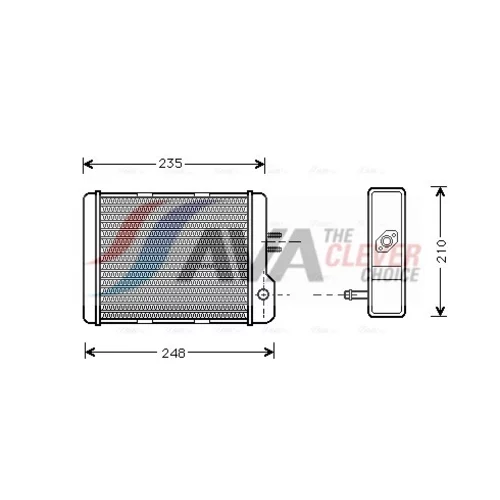 Výmenník tepla vnútorného kúrenia AVA QUALITY COOLING IV6032