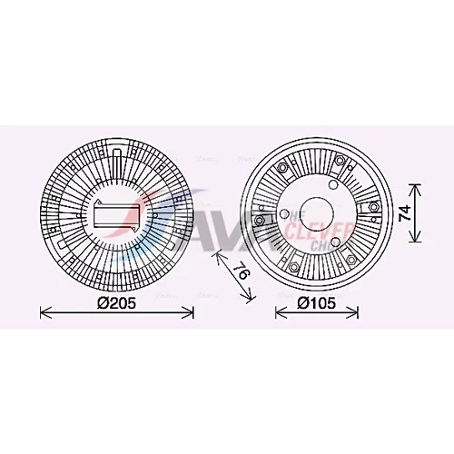 Spojka ventilátora chladenia AVA QUALITY COOLING IVC138 - obr. 4