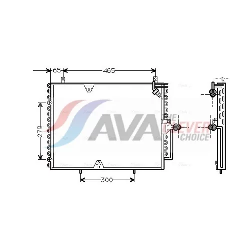 Kondenzátor klimatizácie AVA QUALITY COOLING MS5170