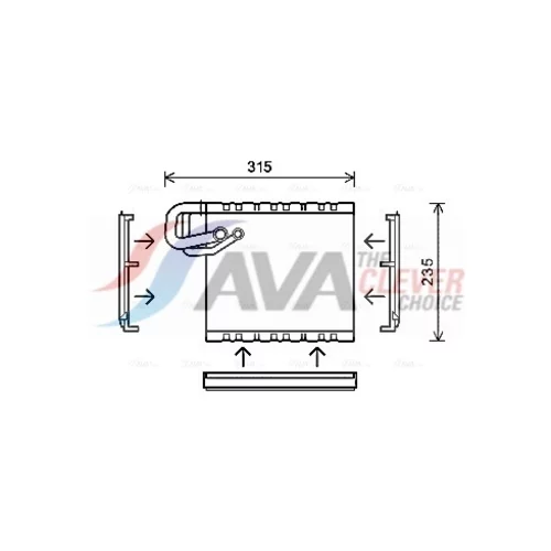 Výparník klimatizácie AVA QUALITY COOLING MSV550