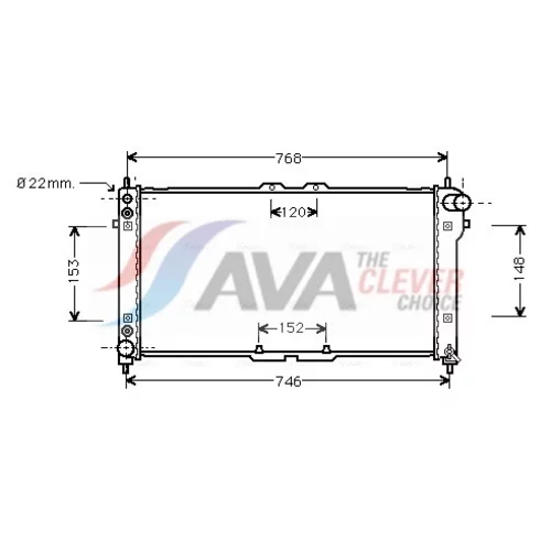 Chladič motora AVA QUALITY COOLING MZ2074