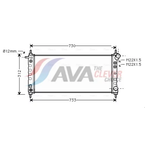 Chladič motora AVA QUALITY COOLING OL2264