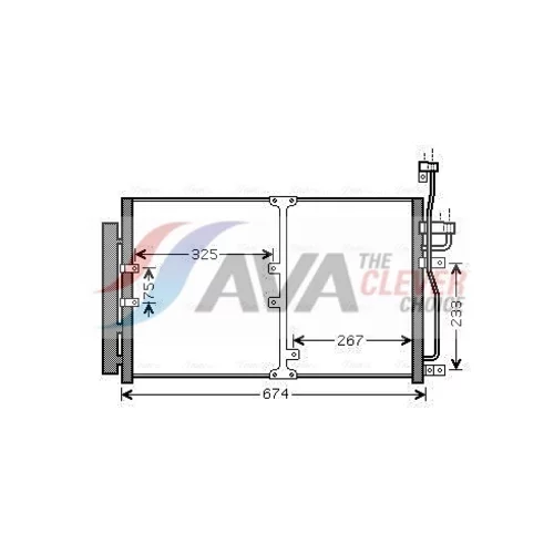 Kondenzátor klimatizácie AVA QUALITY COOLING OL5425D