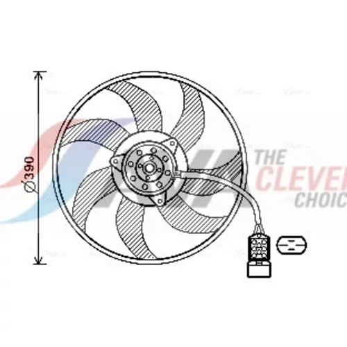 Ventilátor chladenia motora AVA QUALITY COOLING OL7671