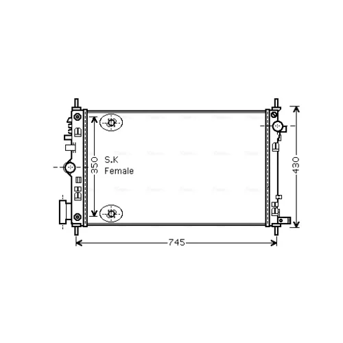 Chladič motora AVA QUALITY COOLING OLA2472