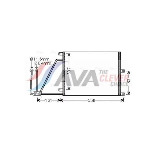 Kondenzátor klimatizácie AVA QUALITY COOLING OLA5265