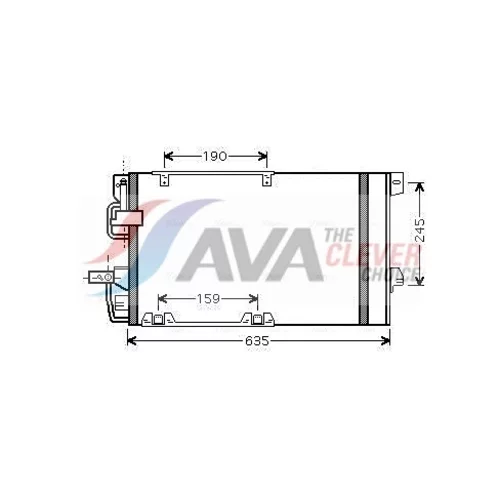 Kondenzátor klimatizácie AVA QUALITY COOLING OLA5326D