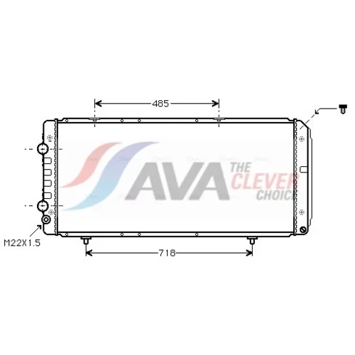 Chladič motora AVA QUALITY COOLING PE2151