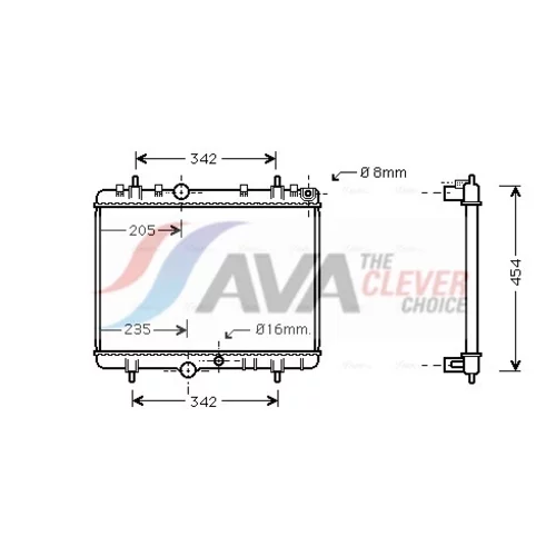 Chladič motora AVA QUALITY COOLING PEA2218