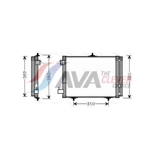 Kondenzátor klimatizácie AVA QUALITY COOLING PEA5295D