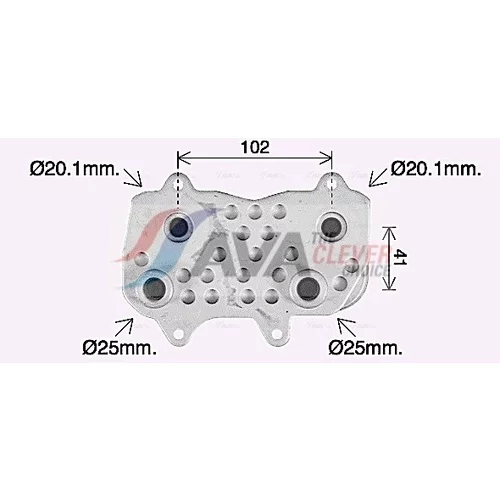 Chladič oleja automatickej prevodovky AVA QUALITY COOLING PR3097 - obr. 2