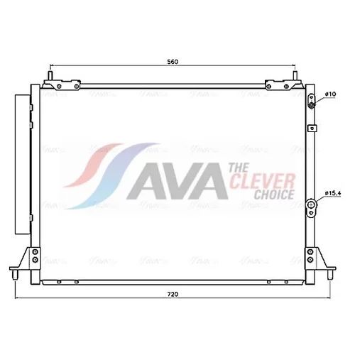 Kondenzátor klimatizácie AVA QUALITY COOLING TO5795D