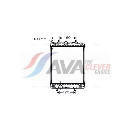 Chladič motora AVA QUALITY COOLING TOA2364