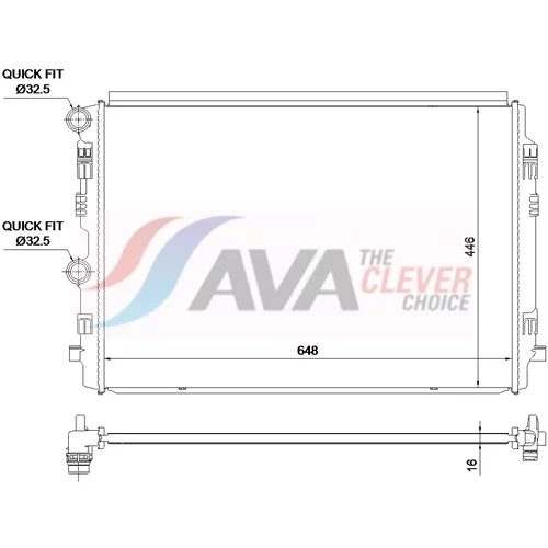 Chladič motora VN2464 (AVA QUALITY COOLING)