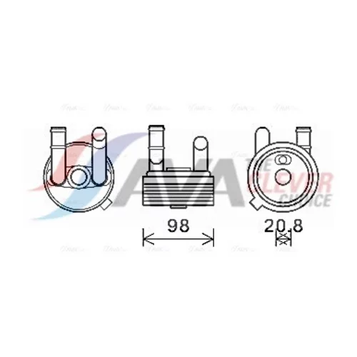 Chladič oleja automatickej prevodovky AVA QUALITY COOLING VN3396