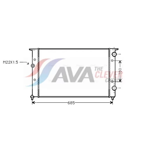 Chladič motora AVA QUALITY COOLING VNA2102