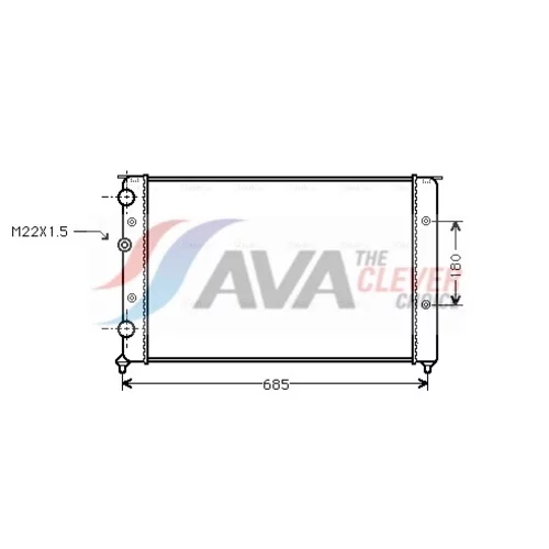 Chladič motora AVA QUALITY COOLING VNA2124