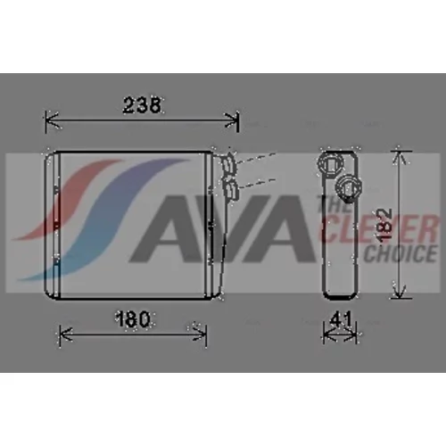 Výmenník tepla vnútorného kúrenia AVA QUALITY COOLING VOA6163