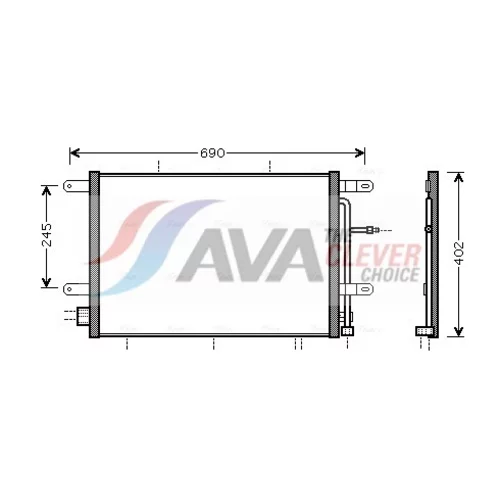 Kondenzátor klimatizácie AVA QUALITY COOLING AI5239