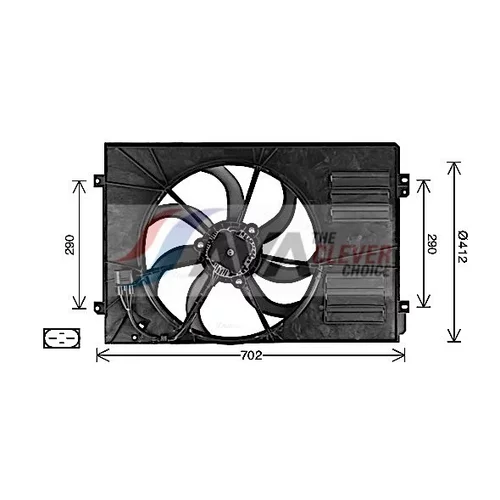 Ventilátor chladenia motora AVA QUALITY COOLING AI7523