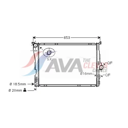 Chladič motora AVA QUALITY COOLING BW2343
