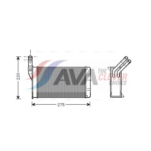 Výmenník tepla vnútorného kúrenia AVA QUALITY COOLING CN6082