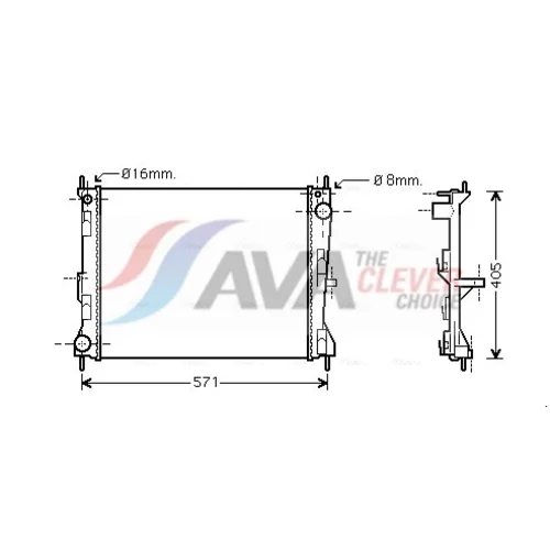 Chladič motora AVA QUALITY COOLING DN2235