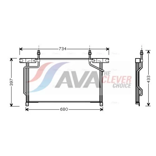 Kondenzátor klimatizácie AVA QUALITY COOLING DN5213