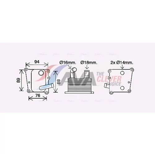 Chladič motorového oleja AVA QUALITY COOLING FD3598 - obr. 2