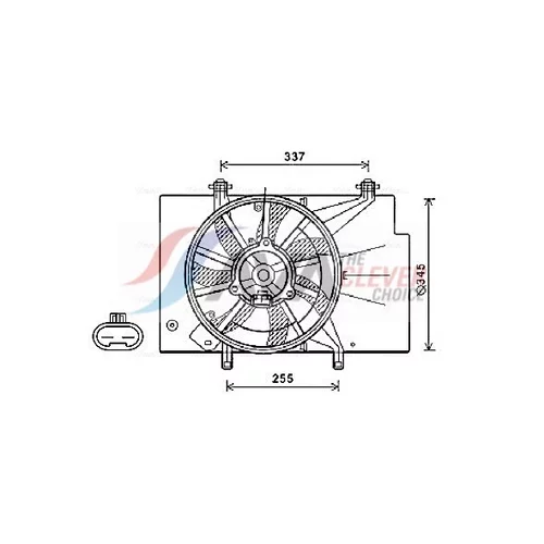 Ventilátor chladenia motora AVA QUALITY COOLING FD7582