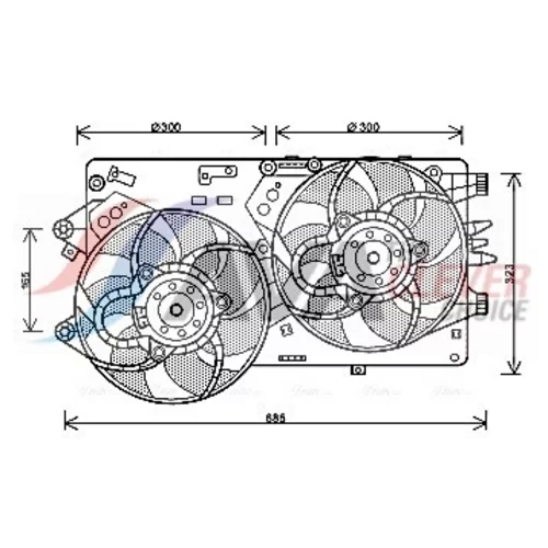 Ventilátor chladenia motora AVA QUALITY COOLING FT7578