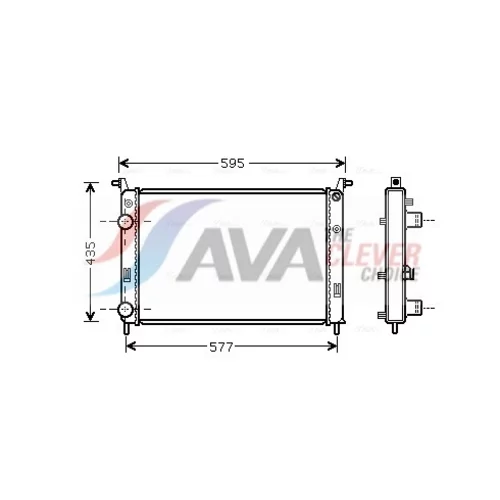 Chladič motora AVA QUALITY COOLING FTA2316