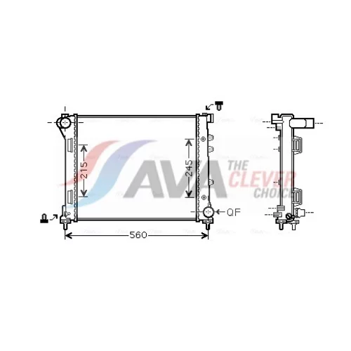 Chladič motora AVA QUALITY COOLING FTA2387