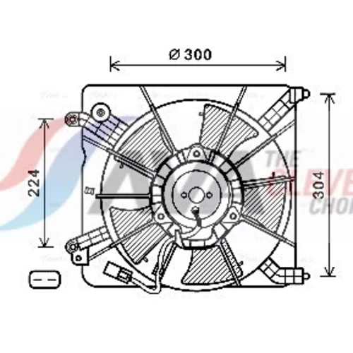 Ventilátor chladenia motora AVA QUALITY COOLING HD7537