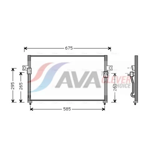 Kondenzátor klimatizácie AVA QUALITY COOLING HY5058