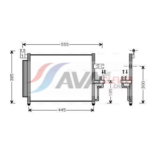 Kondenzátor klimatizácie AVA QUALITY COOLING HY5081D