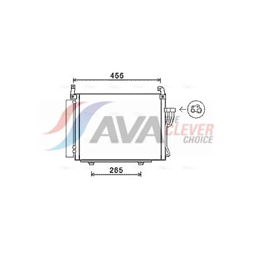 Kondenzátor klimatizácie AVA QUALITY COOLING HY5245D