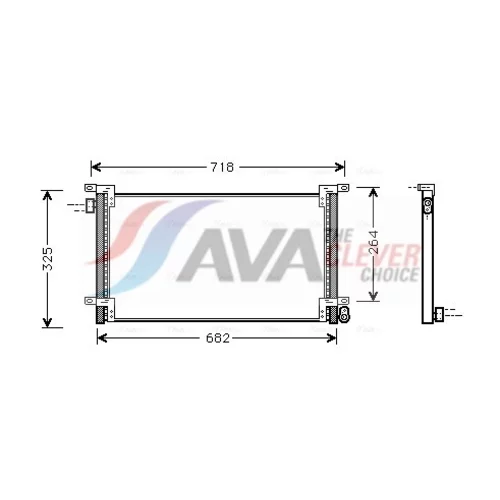 Kondenzátor klimatizácie AVA QUALITY COOLING IVA5044