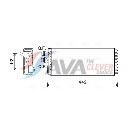 Výmenník tepla vnútorného kúrenia AVA QUALITY COOLING IVA6113