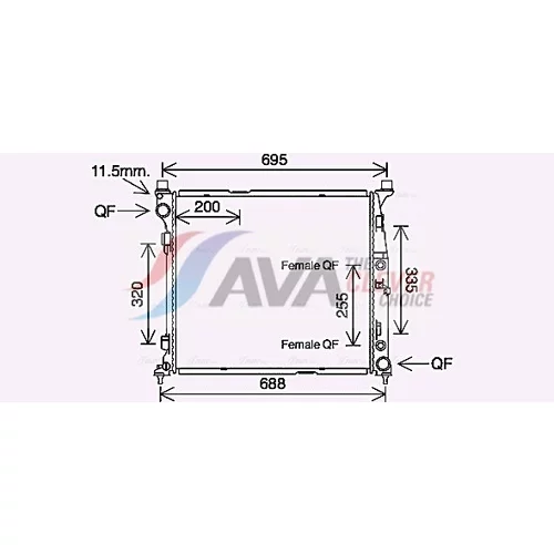 Chladič motora AVA QUALITY COOLING MS2694