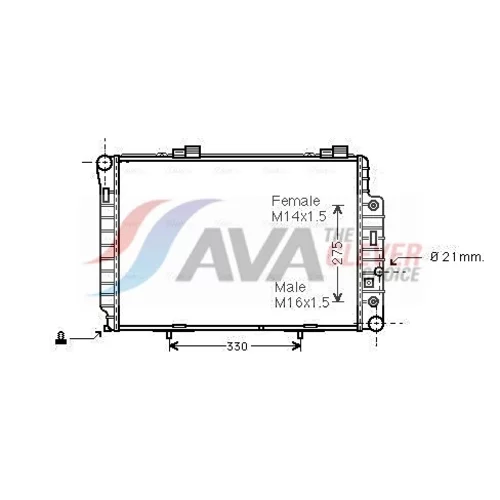 Chladič motora AVA QUALITY COOLING MSA2174