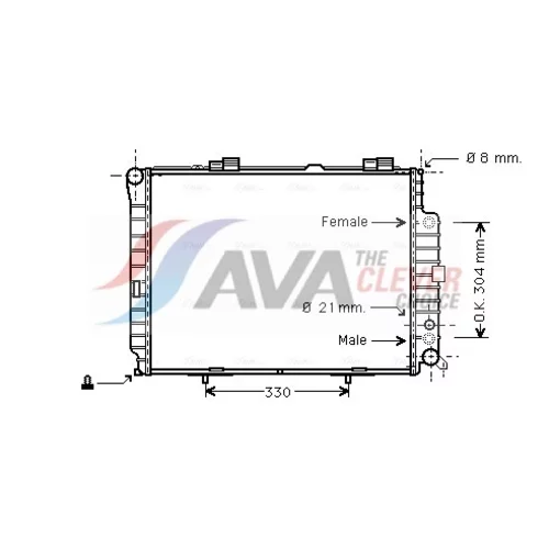 Chladič motora AVA QUALITY COOLING MSA2208