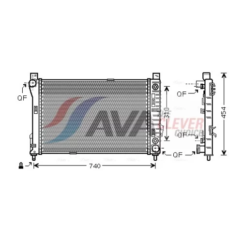 Chladič motora AVA QUALITY COOLING MSA2464