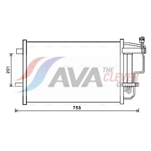 Kondenzátor klimatizácie AVA QUALITY COOLING MZ5242D