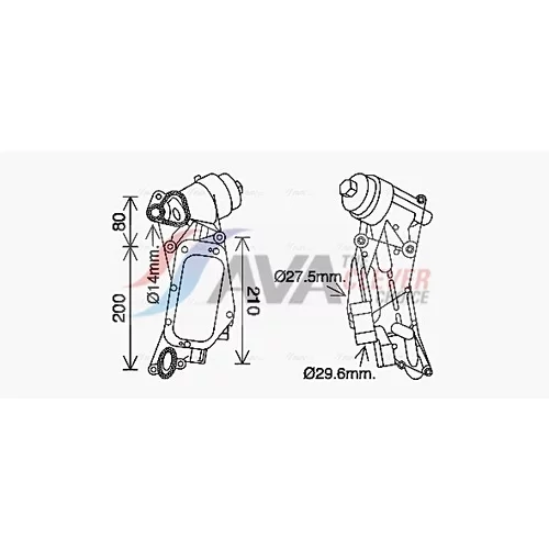 Chladič motorového oleja AVA QUALITY COOLING OL3684H