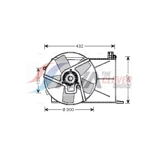 Ventilátor chladenia motora AVA QUALITY COOLING OL7510